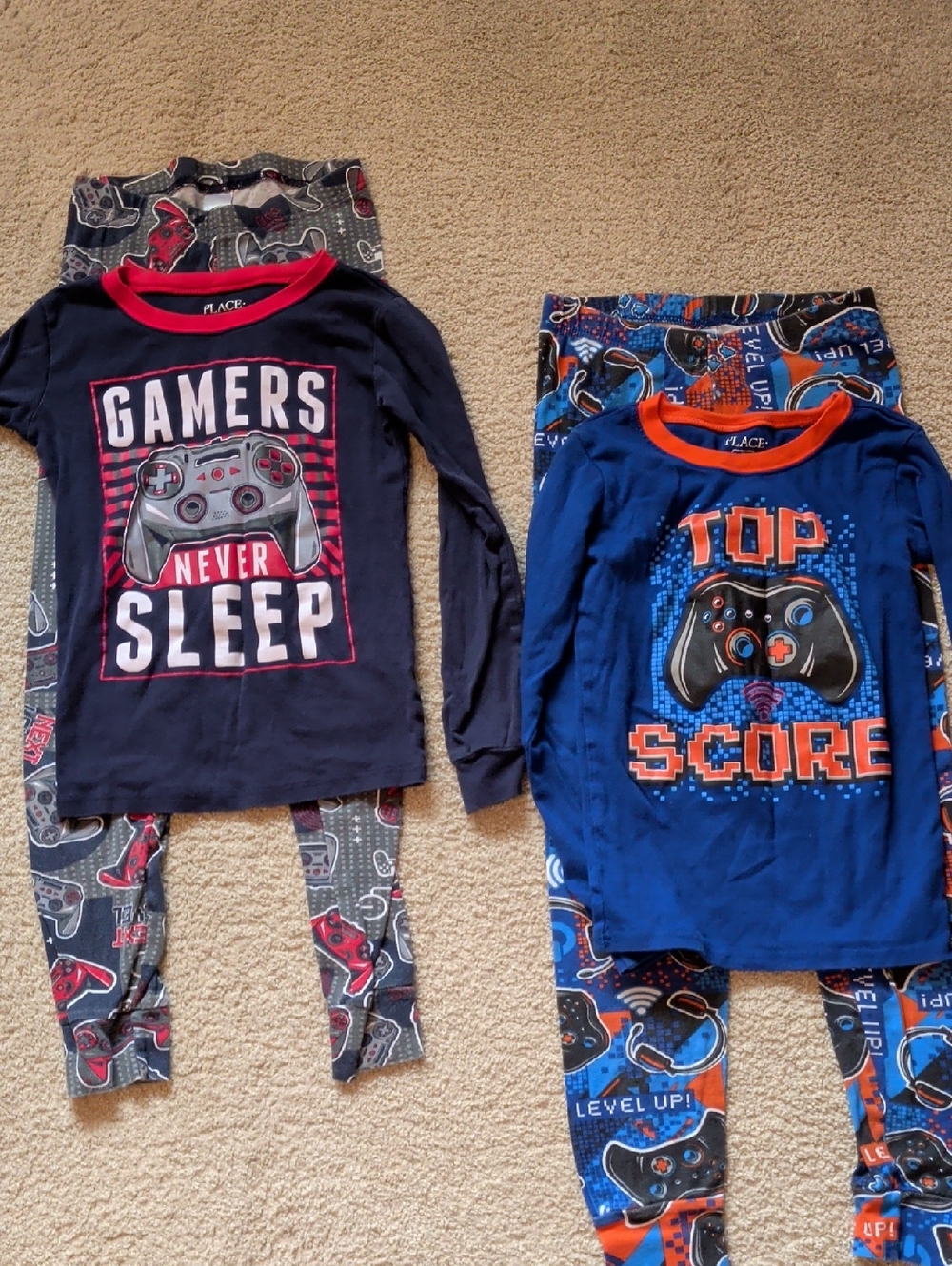 Lot Of Two Kid Pajamas: Gamer Theme